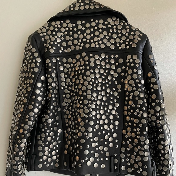 Belle Veré studded leather jacket Medium - Picture 6 of 8